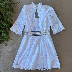 N/Nicholas White Lace Mini Dress